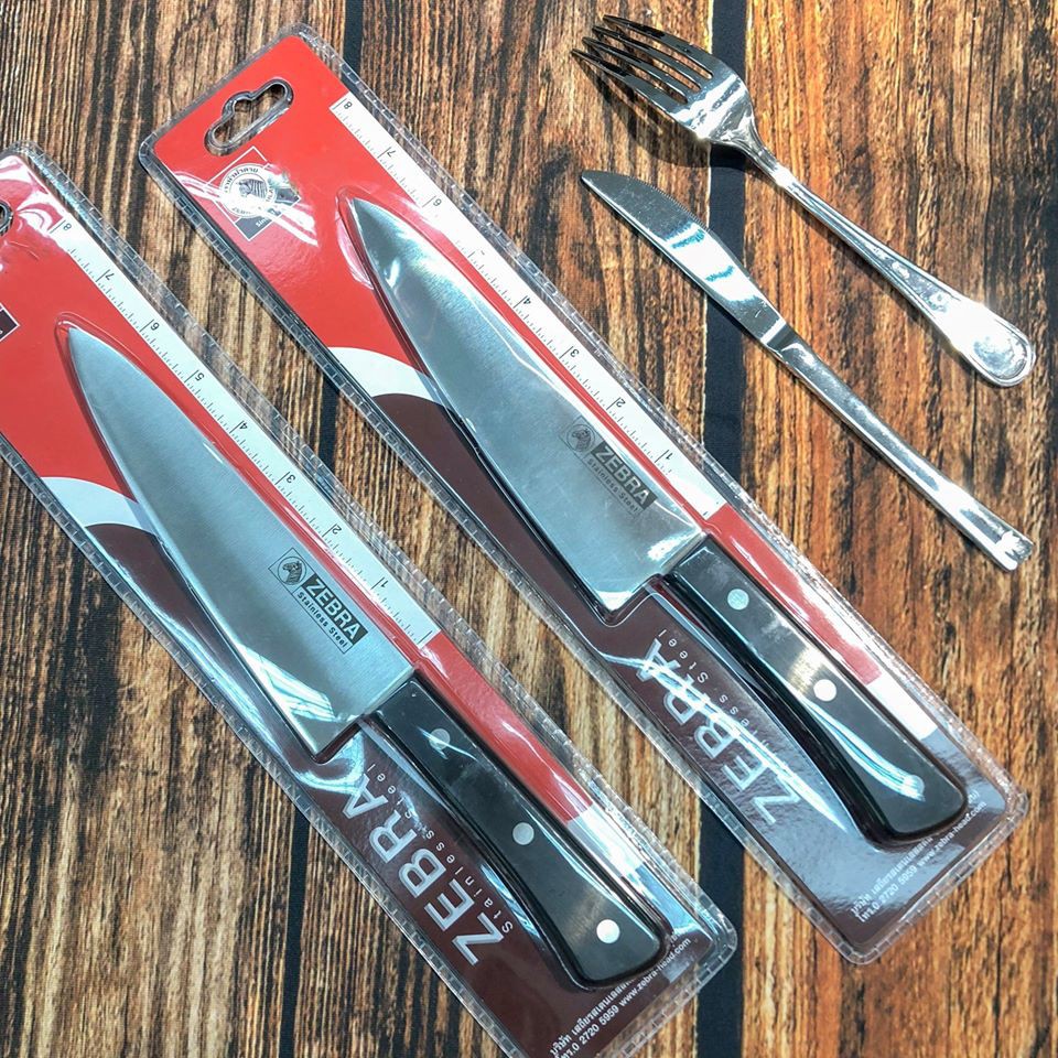 Bộ 4 dao inox 304 cao cấp Zebra Thái Lan.