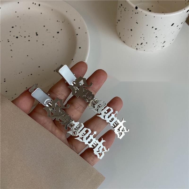 Kẹp Tóc Họa Tiết Chữ Phong Cách Âu Mỹ Thời Trang Cho Nữ