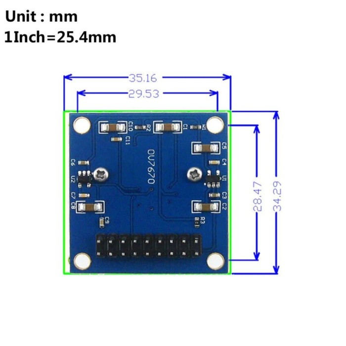 Mô Đun Camera Ov7670 Cmos Vga Arduino 640x480 Ov 7670