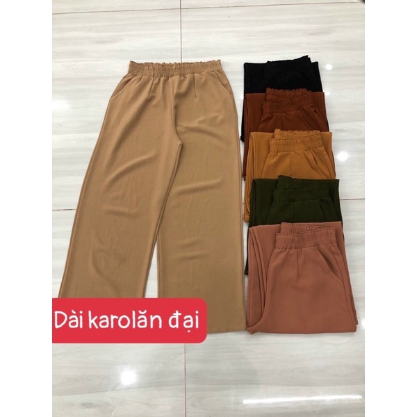 QUẦN ỐNG RỘNG VẢI CAROLAN MỊN ĐẸP