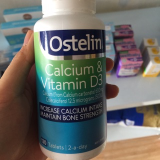 Viên Calcium & vitamin D3 Ostelin 130v cho bà bầu