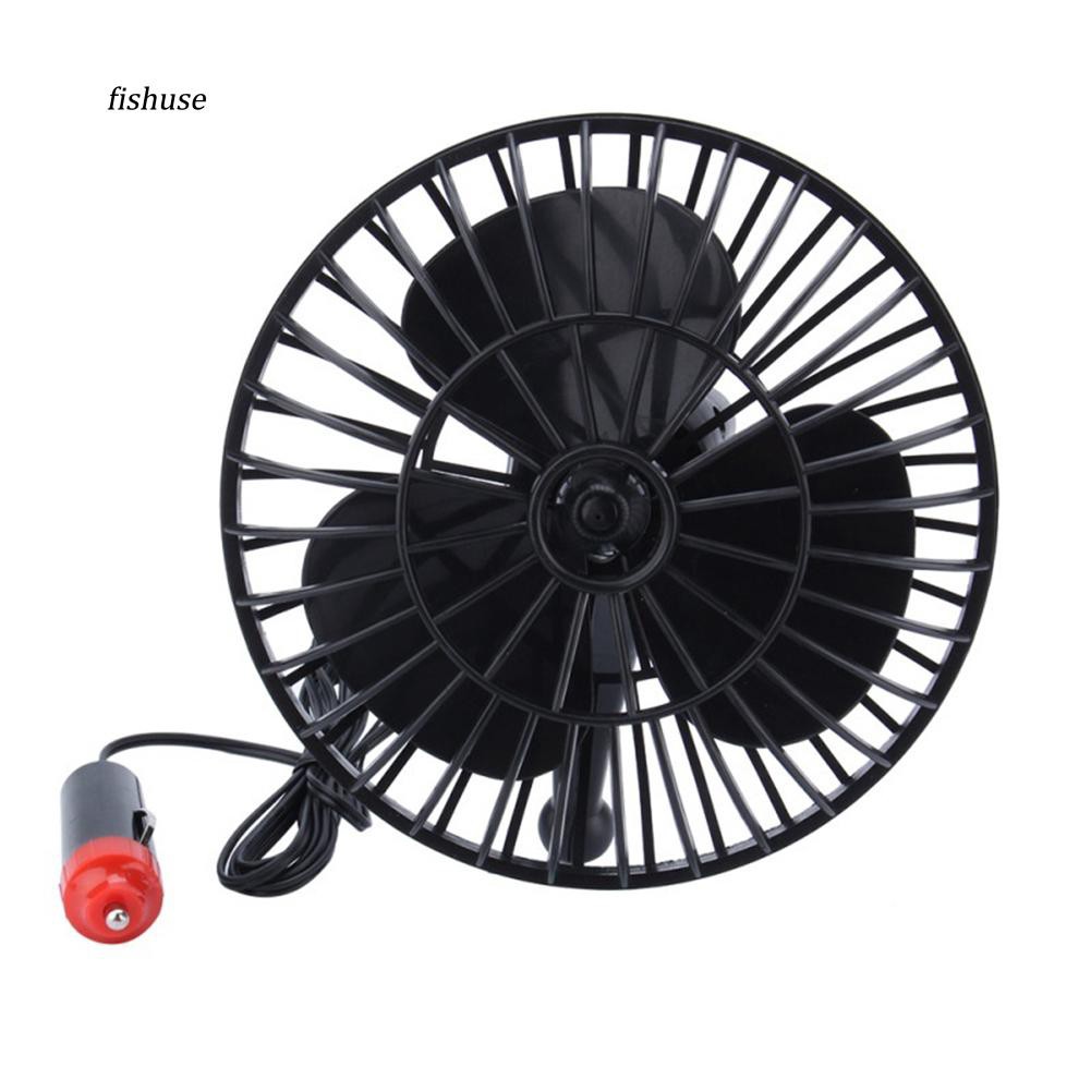 Bộ quạt điện mini 12V dùng trên xe ô tô kèm giác hút