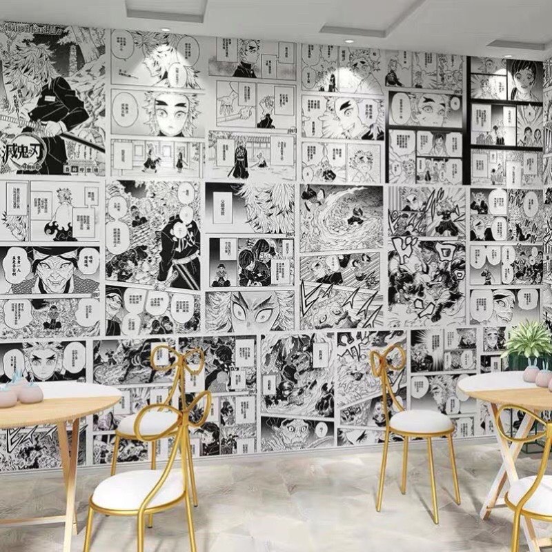 Giấy dán tường anime manga, tranh dán poster anime wall dán tường decor phòng cực đẹp