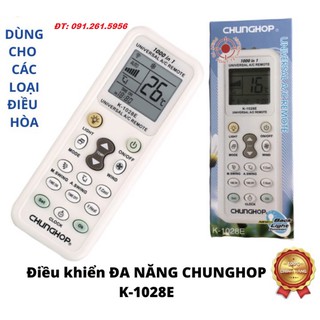 Điều khiển điều hòa máy lạnh đa năng K-1028E 1000 in 1 remote hồng ngoại dò tần số loại xịn
