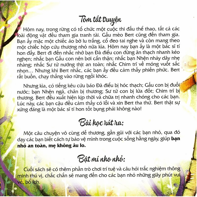 Sách - Mẹ đừng lo! - Con là bác sĩ nhí tài ba. (Giúp trẻ biết cách xử lý khi gặp tai nạn.)