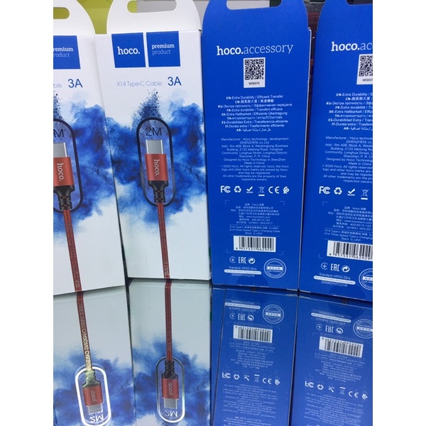 Dây sạc Type-c 2m hoco chính hãng hỗ trợ các dòng samsung,oppo,.. đời mới