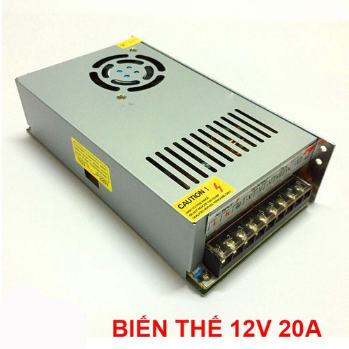 FREE SHIP  Nguồn 12V 20A Có Quạt - Chuyển Đổi Điện Áp 220V về 12V 20A