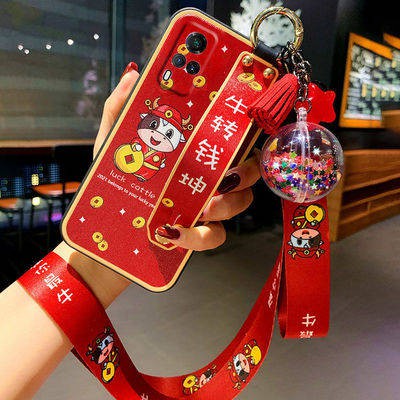 Vỏ điện thoại di động, dây đeo cổ tay, bảo vệ chống rơi trí thun ngắn tay