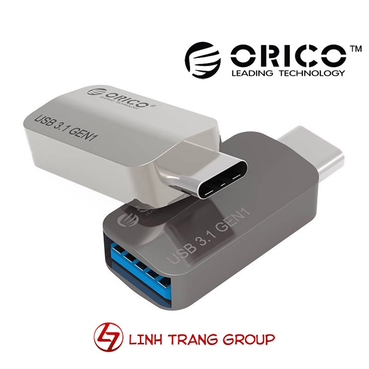 Đầu chuyển OTG type-C ra USB-A vỏ hợp kim kẽm USB3.1 Orico CTA2 - PK89