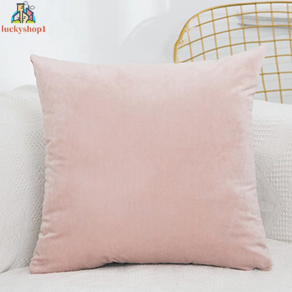 Vải gối tự nhiên Sofa Velvet Gối Case Màu Kích thước 40x40cm