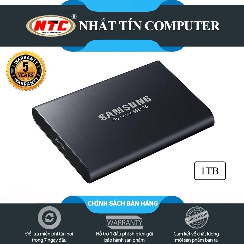 Ổ cứng di động SSD External Samsung T5 1TB USB 3.1 Gen 2 (Đen)
