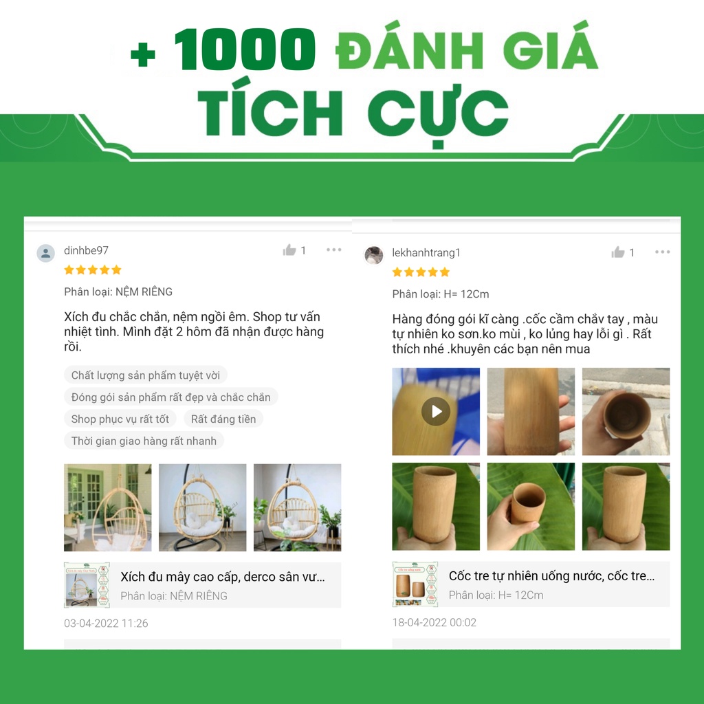 Xích đu mây cao cấp, derco sân vườn, trang trí ban công, đồ chơi cho  bé, ghế tổ chim cho bà bầu thư giãn / HealHomes