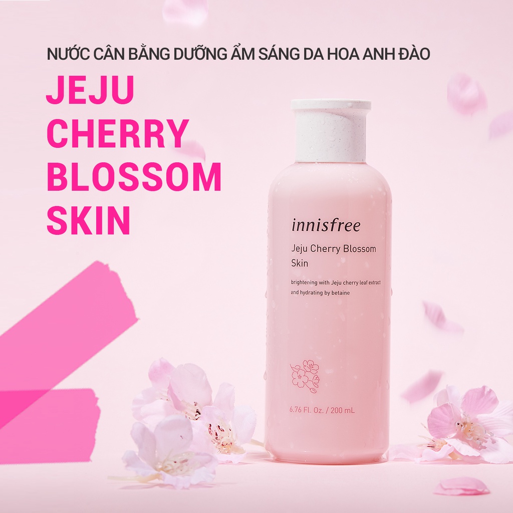 (Quà tặng) Bộ dưỡng ẩm sáng da hoa anh đào đảo Jeju innisfree Jeju Cherry Blossom Tone-up Cream Set