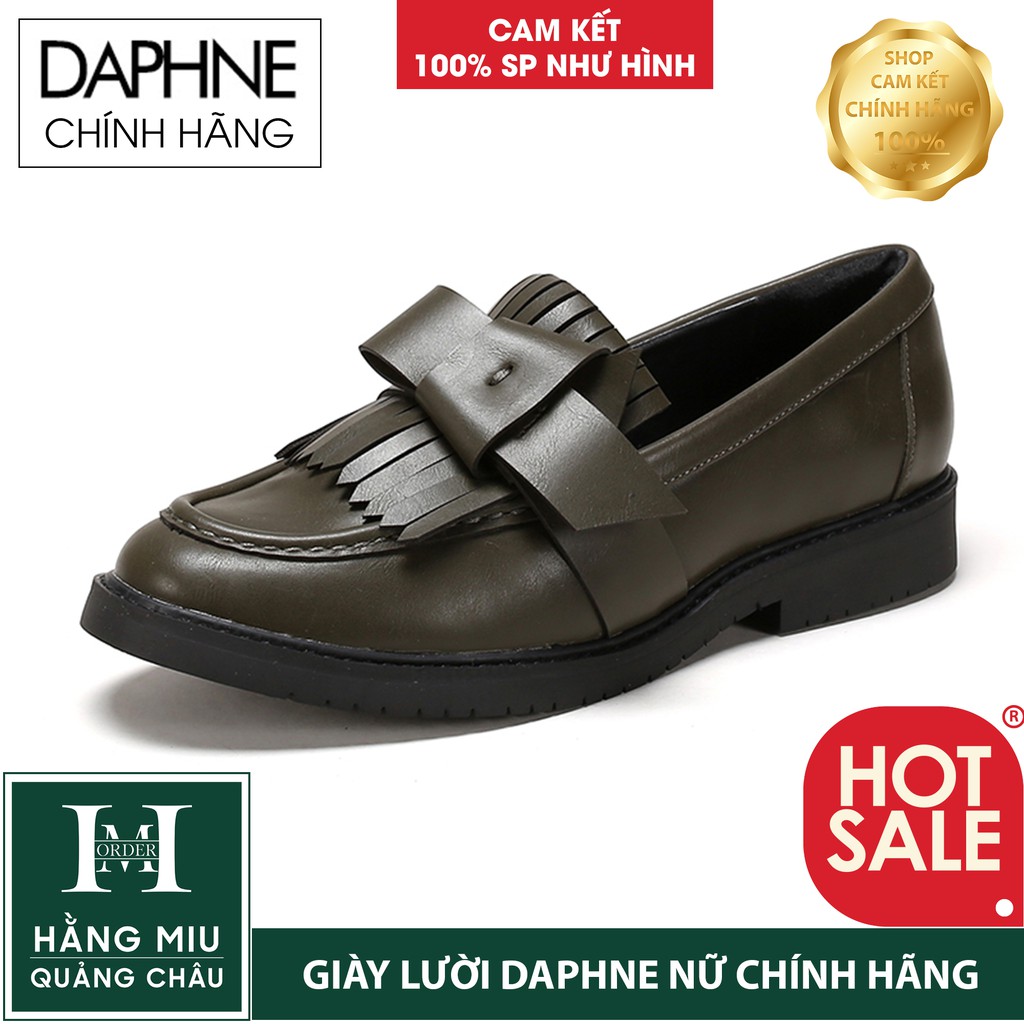 Giày lười oxford nữ DAPHNE cao cấp chính hãng nhập khẩu Quảng Châu