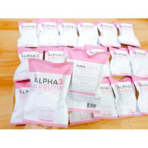 Soap Xà Phòng Tắm Trắng Da Body ALPHA ARBUTIN 3+ Plus 80g - Thái Lan 💖 CAM KẾT CHÍNH HÃNG 100%💖