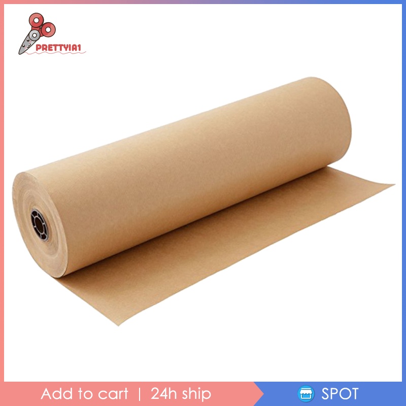 [Prettyia1] Cuộn Giấy Kraft Nâu Gói Quà Và Gói Quà DIY 30M