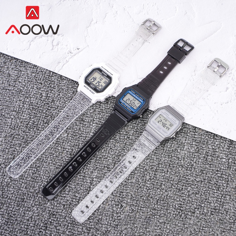 Dây Đeo Thay Thế Cao Su Chống Thấm Nước Thay Thế Cho Đồng Hồ Casio F91W F-84 F-105 108 A158 A168 AE1200 AE1300