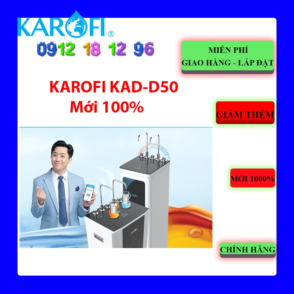 [Mã ELHAMS5 giảm 6% đơn 300K] [KAROFI KAD-D50] MÁY LỌC NƯỚC NÓNG LẠNH KAROFI KAD-D50, Bảo hành chính hãng 3 năm.