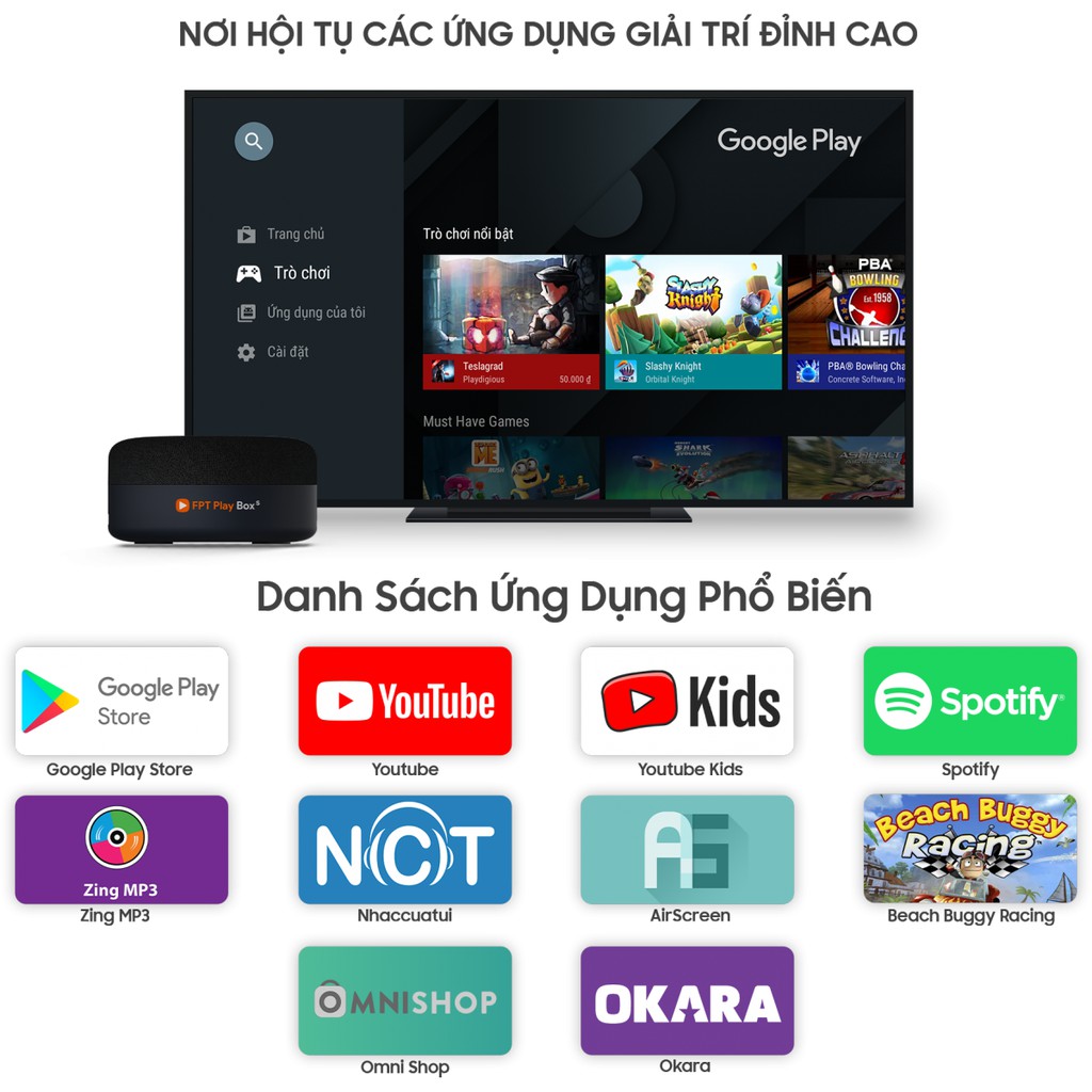 Đầu thu kỹ thuật số FPT Play Box+ 2020 - Tivi Box - Hệ điều hành AndroidTV 10