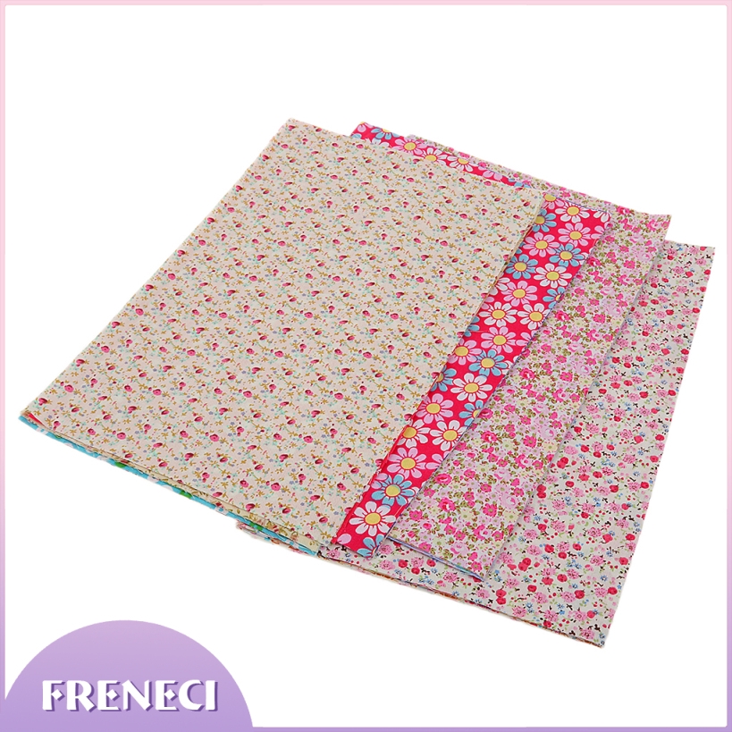 Bộ 30 Tấm Vải Cotton In Hoa Dùng May Túi Xách Búp Bê