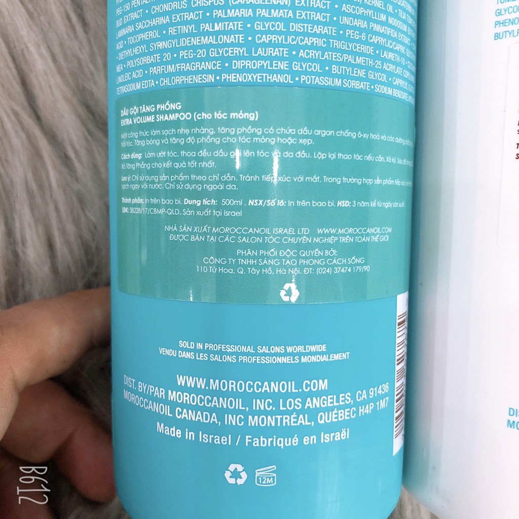 DẦU GỘI XẢ TĂNG PHỒNG VOLUME MOROCCANOIL ( hàng chính hãng )