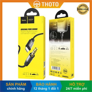 Cáp chuyển audio aux hoco upa13 cho iphone lightning to jack 3.5 mm - hàng chính hãng