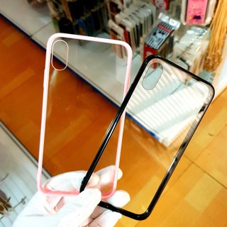 Ốp iphone 5 / 5s, 6 / 6s, 6 plus / 6s plus, 7 / 8, 7 plus / 8 plus, x, xs max viền màu lưng trong suốt