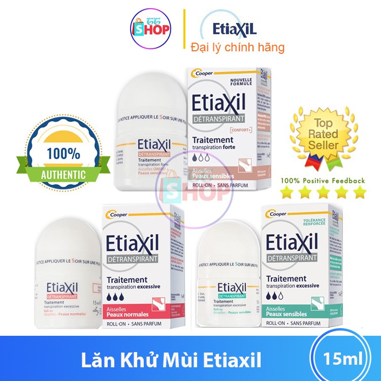 Lăn Khử Mùi Etiaxil Ngăn Ngừa Hôi Nách, giảm tiết mồ hôi 15ml TTShop