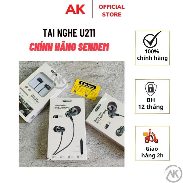 Tai Nghe Nhét tai Sendem U211  Free Ship  Thiết kế thời trang, nhỏ gọn, êm ái cùng chất lượng âm thanh sống động.