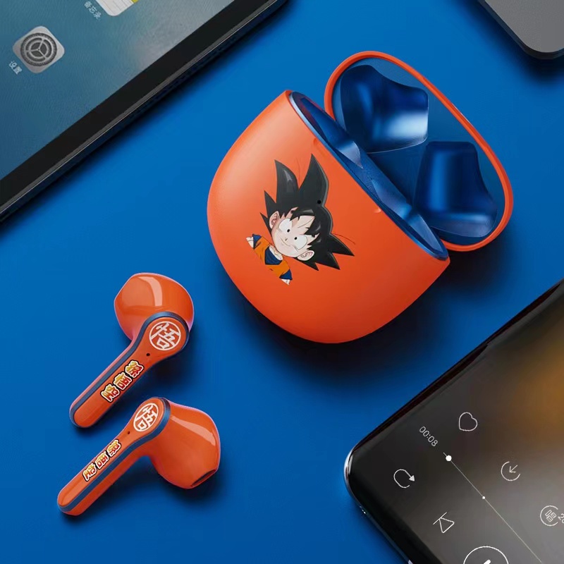 Tai Nghe Nhét Chụp Chup Tai Bluetooth Không Dây Chống ồn Blutooth Chơi Chơi Game Tai Nghe Pro Gameming Gaming Dragon Ball Goku Mini Android Earbud Earphone TWS Earphones Có Mic