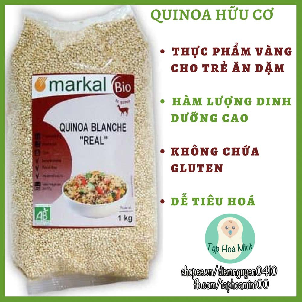 Diêm mạch quinoa trắng hữu cơ Markal 500g - Date 2021