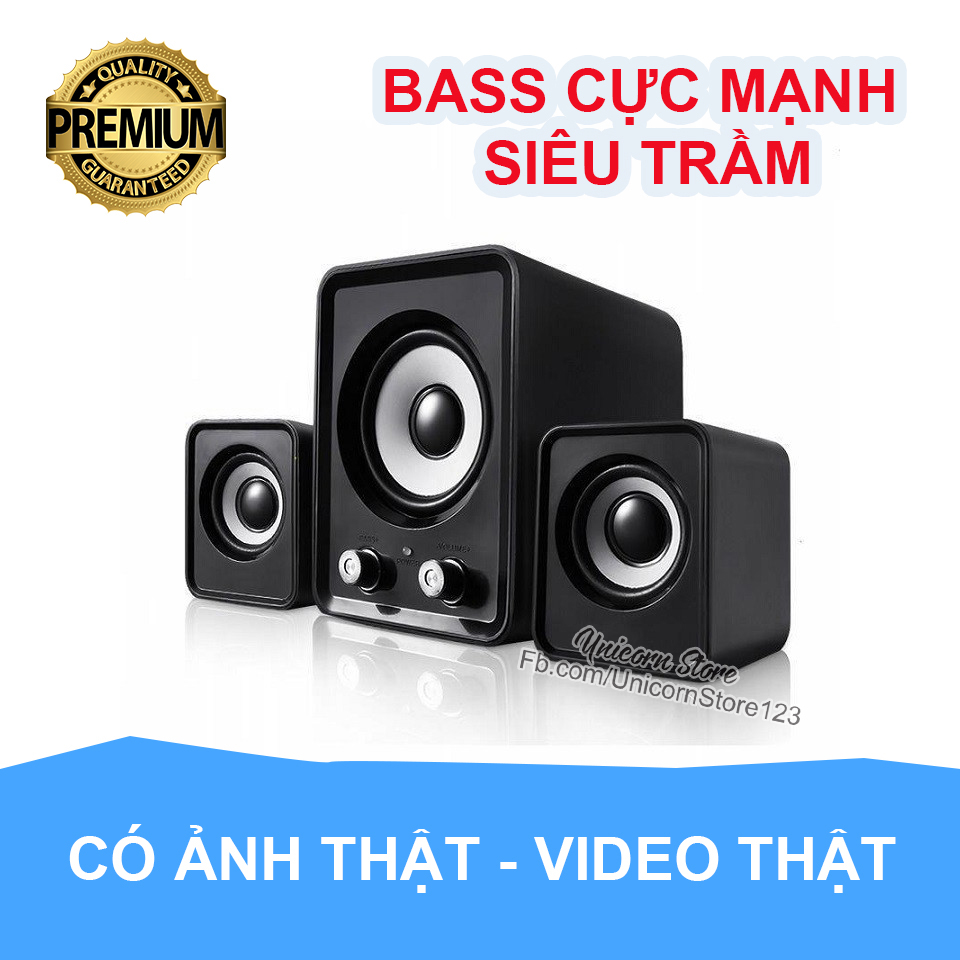 [ HÀNG XỊN ] Bộ 3 Loa Máy Tính PC Cao Cấp 2.1 - Loa vi tính Âm Bass Siêu Trầm - Nhỏ Gọn