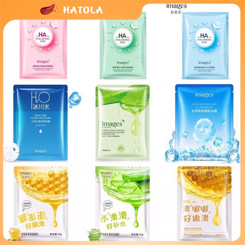 Combo 10 mặt nạ giấy dưỡng trắng cấp ẩm cho da mix nhiều vị mask nội địa Trung Hatola