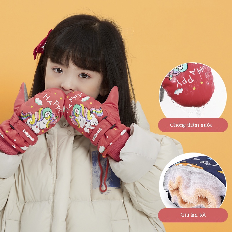 Găng tay trẻ em chống nước cao cấp Kidsgoods DB01
