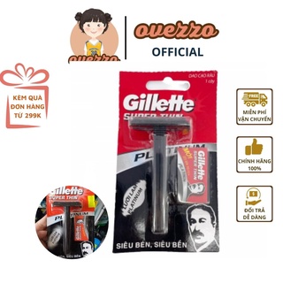 Bàn cạo/dao cạo râu cán đen gillette super thin ovezzo ovzdr699