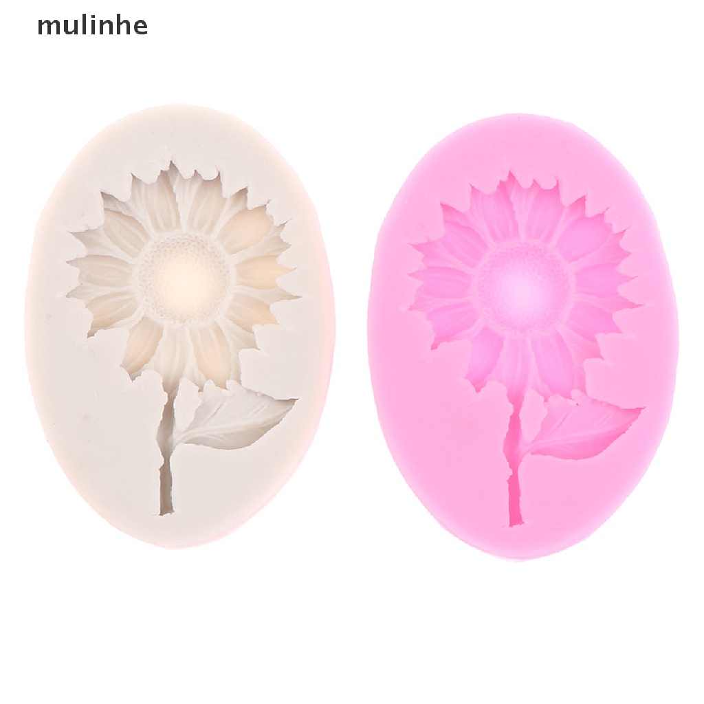 1 Khuôn Silicone Tạo Hình Hoa Hướng Dương Trang Trí Bánh