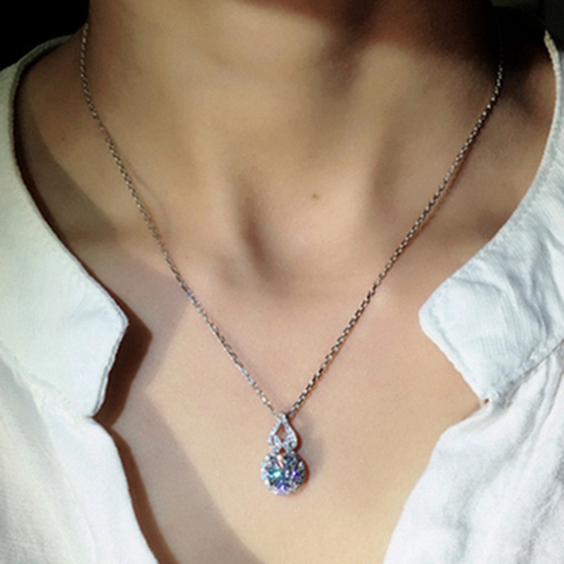 Dây Chuyền Bạc 925 Mặt Đính Đá Zircon Đơn Giản