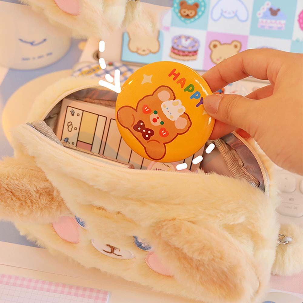 [Hàng mới về] Gương trang điểm mini hình tròn in hoạt hình đáng yêu cho nữ