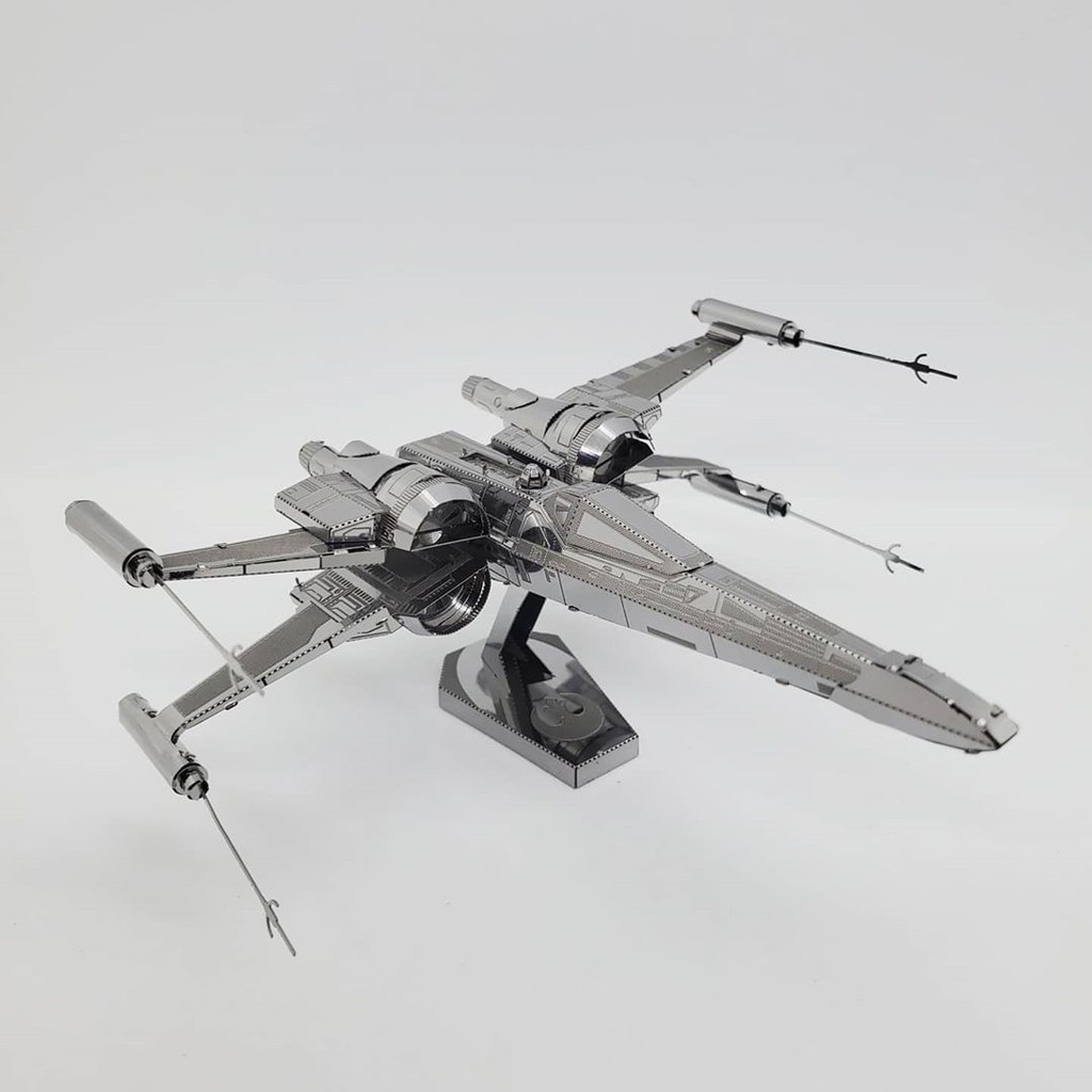 Mô hình 3D kim loại Phi thuyền X-Wing Fighter phim Star Wars, Mô hình lắp ráp 3D thép không gỉ cao cấp - Chưa Lắp