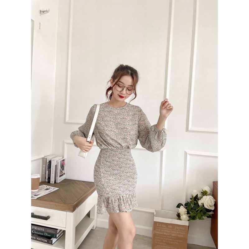 Đầm tay dài bo chun ôm body LINSEY DRESS | BigBuy360 - bigbuy360.vn