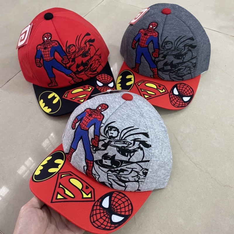 Nón kết Spiderman, Batman, Superman cho bé trai 2-5 tuổi