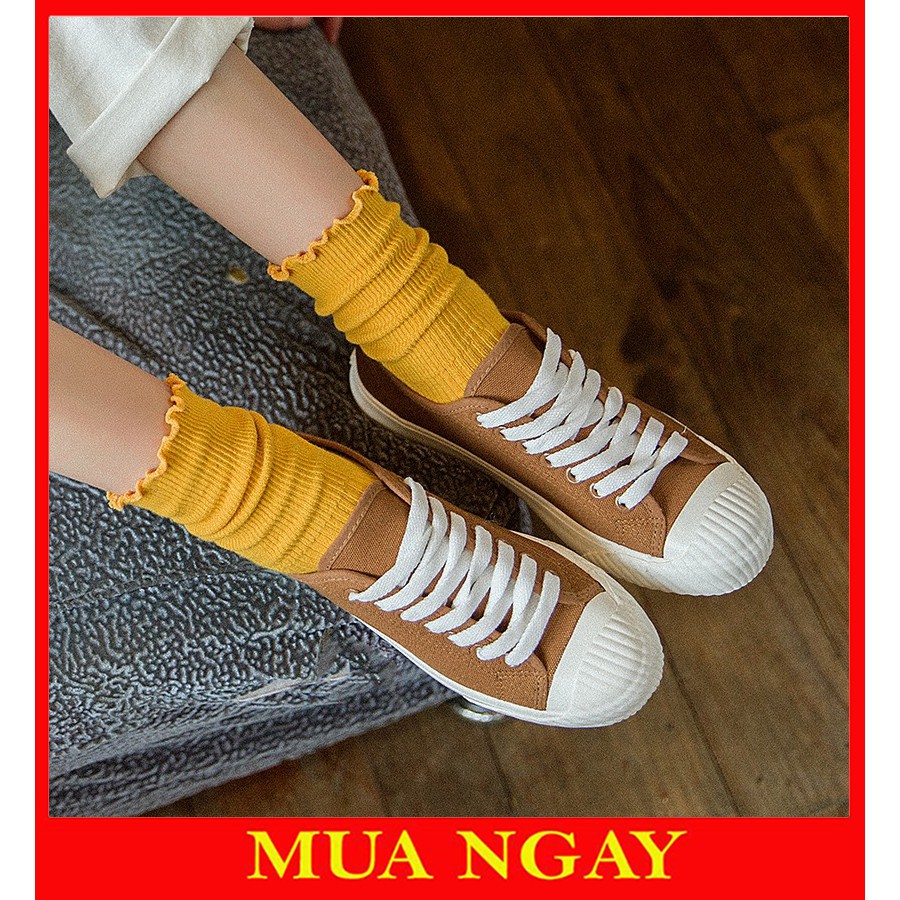 Tất bèo nhún cao cổ hàn quốc chất len đẹp nhiều màu TN19