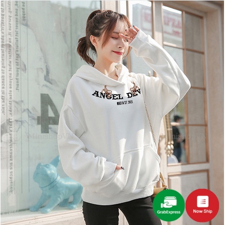 Áo nỉ hoodie nam nữ Angel Devil form rộng chất nỉ dày mềm mịn phong cách trẻ trung