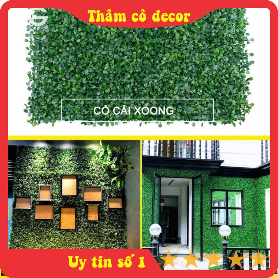 Cỏ Cải Xoong, Thảm cỏ nhân tạo, nhựa giả size 60*40cm, trang trí trường nhà, văn phòng, nhà hàng, decor sự kiện