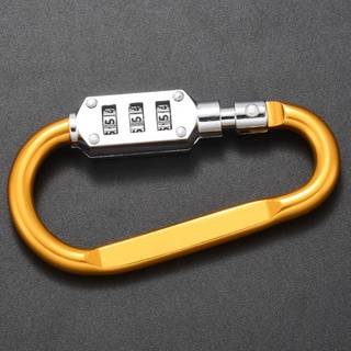 With Combination Padlock Number 3 Digits Padlock Carabiners Hook