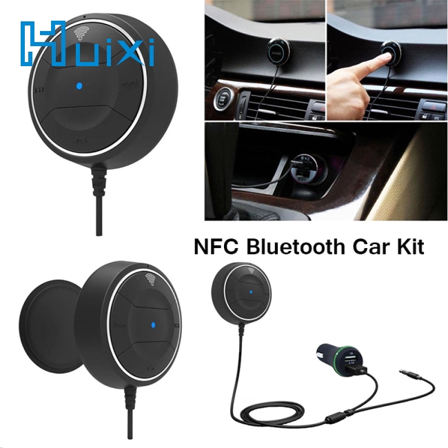 Bộ loa bluetooth 4.0 2.1A chế độ rảnh tay kèm phụ kiện đa chức năng tiện dụng cho xe hơi