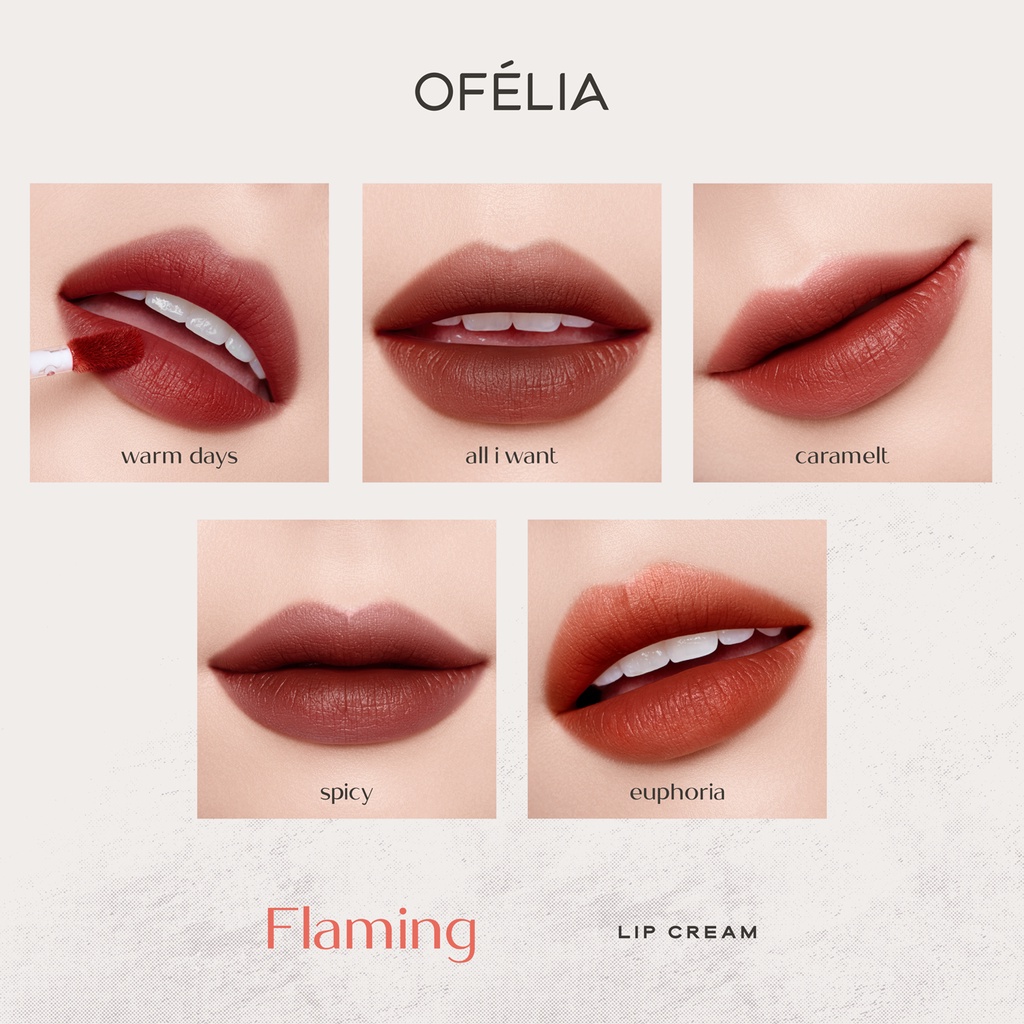 Full Set Son OFÉLIA Flaming Lip Cream (5x4.2g) | BigBuy360 - bigbuy360.vn