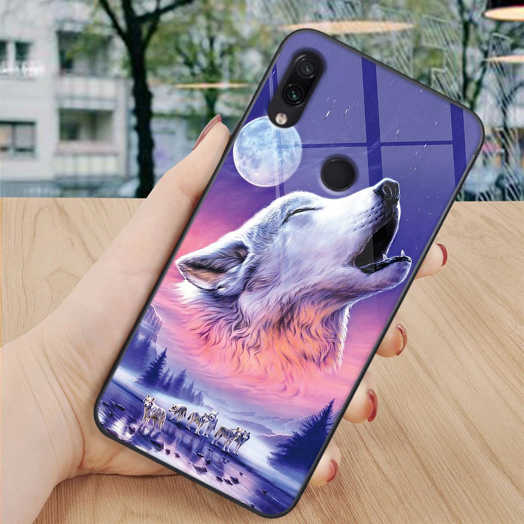 Ốp lưng kính CƯỜNG LỰC điện thoại XIAOMI REDMI 7 - NOTE 7 in hình hổ báo Doremon Case