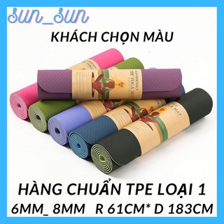Thảm tập YOGA Chống trượt, Thảm tập GYM tại nhà tập thể dục. Chất liệu tpe 2 lớp chống trơn tuyệt đối.