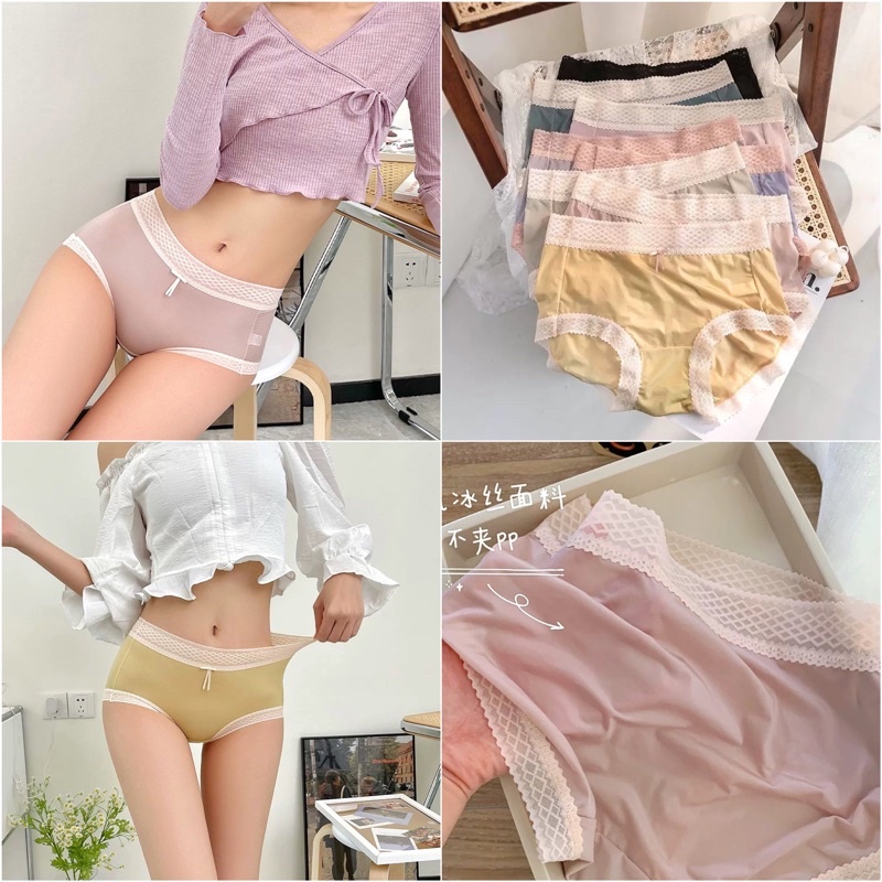 Quần Lót Nữ Softie ❤️Quần Lót Ren Su Ren Lụa Lưng Cao Siêu Mềm Mịn Nhẹ 9922
